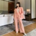 Xiaopanpan phù hợp với nữ năm 2021 phụ nữ mùa thu phiên bản Hàn Quốc của bộ đồ rộng rãi phù hợp với áo khoác phù hợp với quần hai mảnh phù hợp với - Bộ đồ Bộ đồ