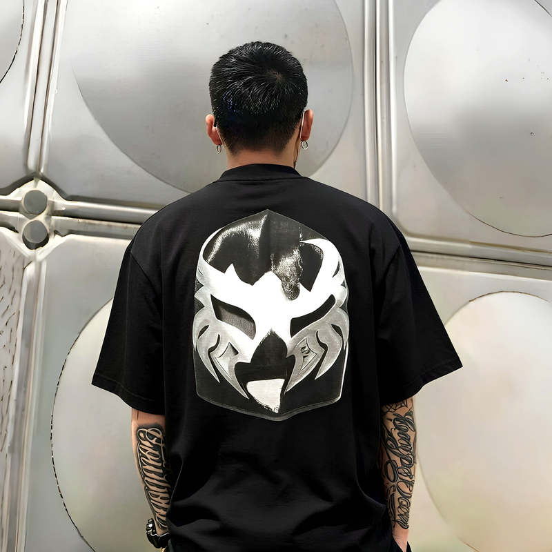 Yeezy Kanye Bully Los Angeles Style American Heavyweight Loose Mask Five-Pointed Star Short-Sleeve T-Shirt
