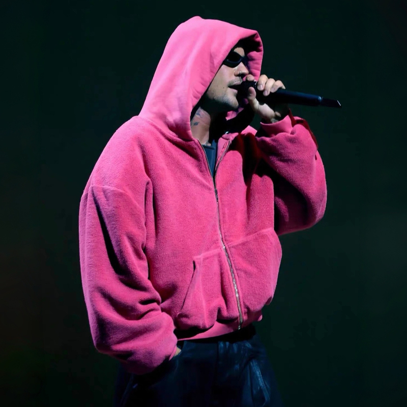 Justin Bieber's Same Style Skylrk Coachella Music Festival Zip-Up Hoodie Jacket for Men and Women