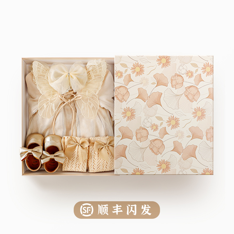 Newborn meeting gift baby clothes gift box full moon gift hundred days one-year-old set box girl baby set gift