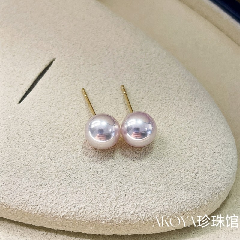 Akoya海水珍珠耳钉 正圆极光天女品质,18K金耳坠日常百搭耳环,你值得拥有的珠宝新宠!💍-耳饰-淘宝好物网