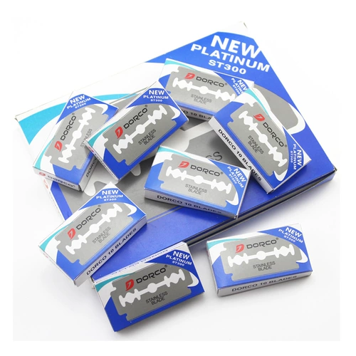 Двусторонное лезвие из нержавеющей стали для бритья, бритва, Южная Корея, 10 штук