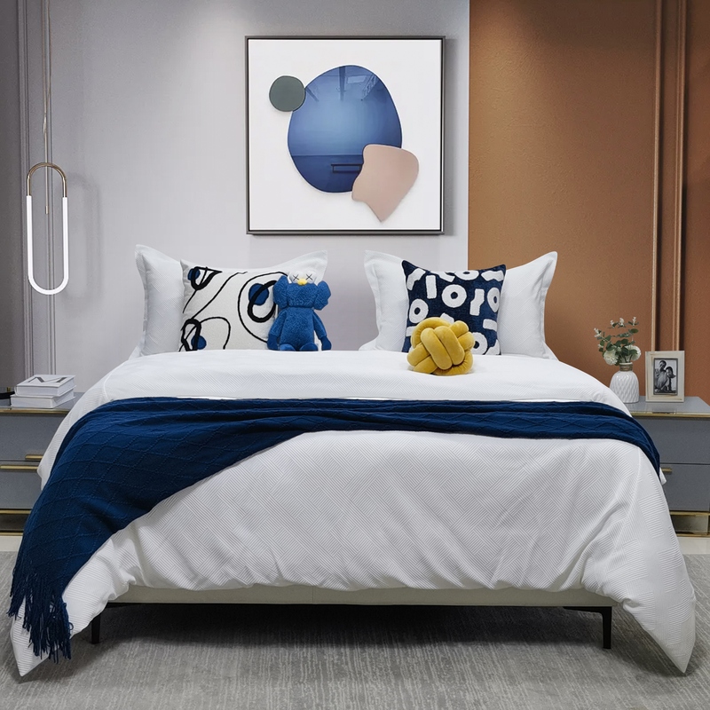 Light Luxury Modern Teen Soft Furnishing Model Room Furniture Showroom Display Bedding Multi-Piece Set