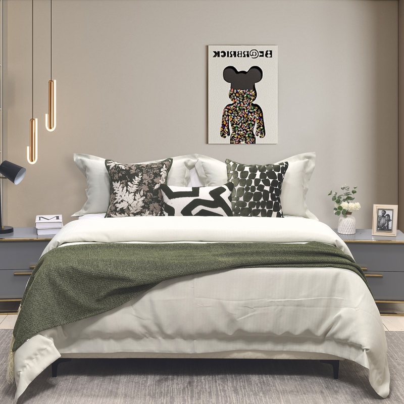 Furniture Showroom, Model Room Accessories, Mid-Century Style, New Chinese Style, Modern Minimalist Bedding Multi-Piece Set