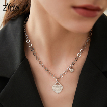 ZYDW original design love letter hanging card necklace lock bone chain brief European and American frosty wind design feeling new wave