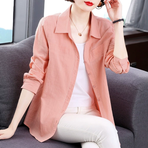 Весенняя хлопковая рубашка, 2025 года, изысканный стиль