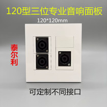 Type 120 3-position professional audio panel four-core three-position stage speaker 4P high-power wall plug ohm cannon plug