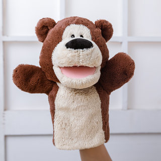 Plush big bear dirty bear hand puppet