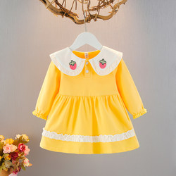 Girls' Dress Spring and Autum Long-Sleeved 2025 New Style Little Girl Baby Princess Dress Cute Baby Clothes
