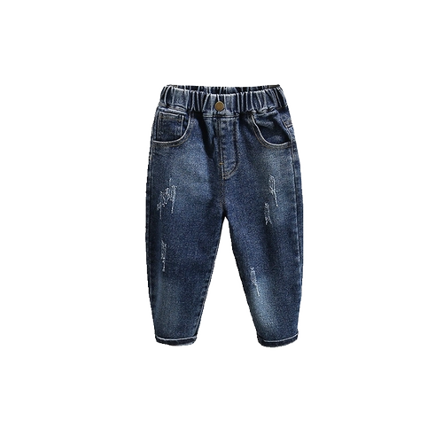 Осенние штаны для мальчиков, детские джинсы, облегающий крой, детская одежда