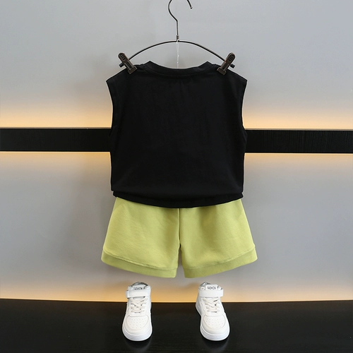 Летняя одежда, комплект, детский летний жилет для мальчиков, детская одежда