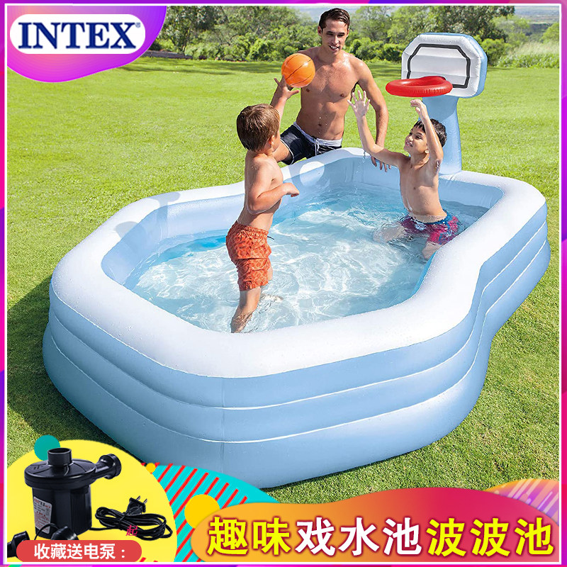 INTEX Inflatable Pool family Pool children inflatable large pool paddling pool ocean ball pool thick folding
