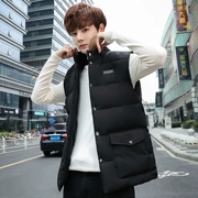 Mùa thu và mùa đông nam xuống áo vest cotton đứng cổ áo kích thước lớn cotton giản dị vest nam dày áo khoác bánh mì
