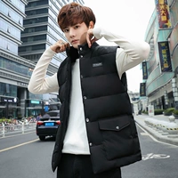 Mùa thu và mùa đông nam xuống áo vest cotton đứng cổ áo kích thước lớn cotton giản dị vest nam dày áo khoác bánh mì áo thun coolmate