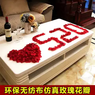 Simulation rose petals wedding confession scene decoration Valentine's Day proposal romantic wedding decoration fake flower Haiyu