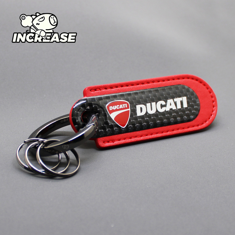 Increase Carbon Fiber Ducati Motorcycle Keychain for Men and Women, High-End, Exclusive for Yamaha, Honda, Bmw