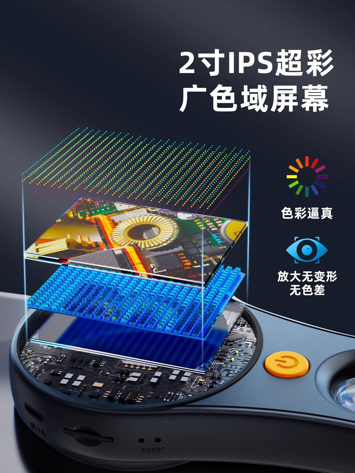 Magnifying Glass 100 Times High-Definition Genuine Handheld Microscope Identification Special Convenient Antique Jade Special Multi-Function with Led Lamp Bead Treasure Digital Repair Luxury Jewelry Diamond Watch Repair Instrument