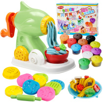 Colored mud childrens toy box ice cream noodle machine light clay handmade toy set