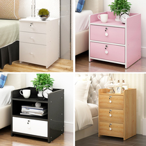 Bedside cabinet bedroom simple bedside table economical small wooden cabinet storage box storage cabinet wooden furniture large drawer cabinet