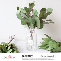 ins Nordic feel round leaf Eucalyptus minimalist style imitation flower fresh green leaf flower arrangement accessories home decoration