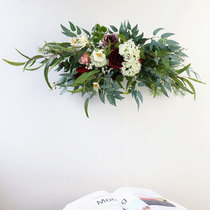 Imitation flower rose door ornament hanging creative wall decoration wedding welcome table decoration Forest window floral ornaments