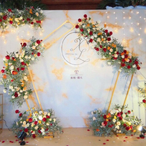 Road guide wedding flower row Lead flower decoration false flower table flower arrangement silk flower creative flower art row flower window ornaments