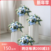 Simulation Flower Ball flower set dessert platform Road Guide column flower stage background auto show decoration props finished product