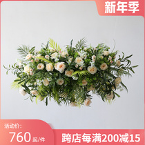 Simulation hanging flower decoration flower art hanging top sales department business flower window hanging wedding photography arrangement flower