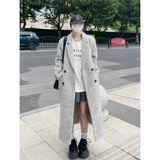 Розовое демисезонное шерстяное пальто, увеличенная толщина, 2024 года, премиум класс, подходит для подростков