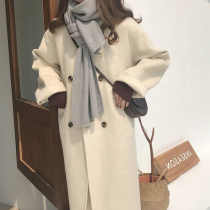 Woolen coat womens middle length 2020 new autumn and winter woolen coat small man Hepburn style thickened temperament