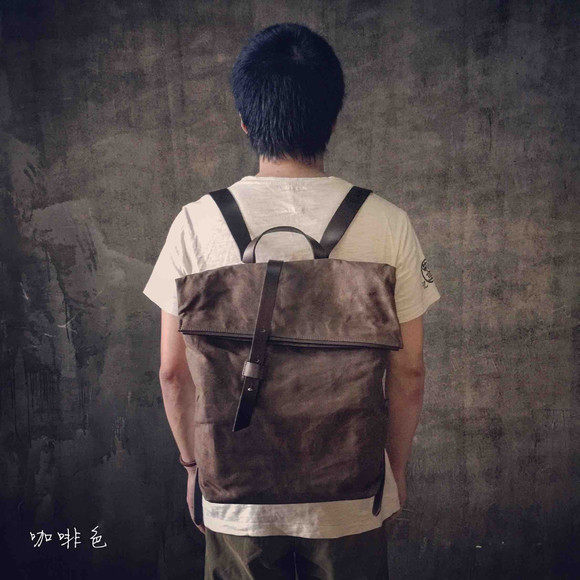 cam-in Swedish Waterproof beeswax Cloth / Vegetable Tanned Cowhide Life Photography Backpack CB017
