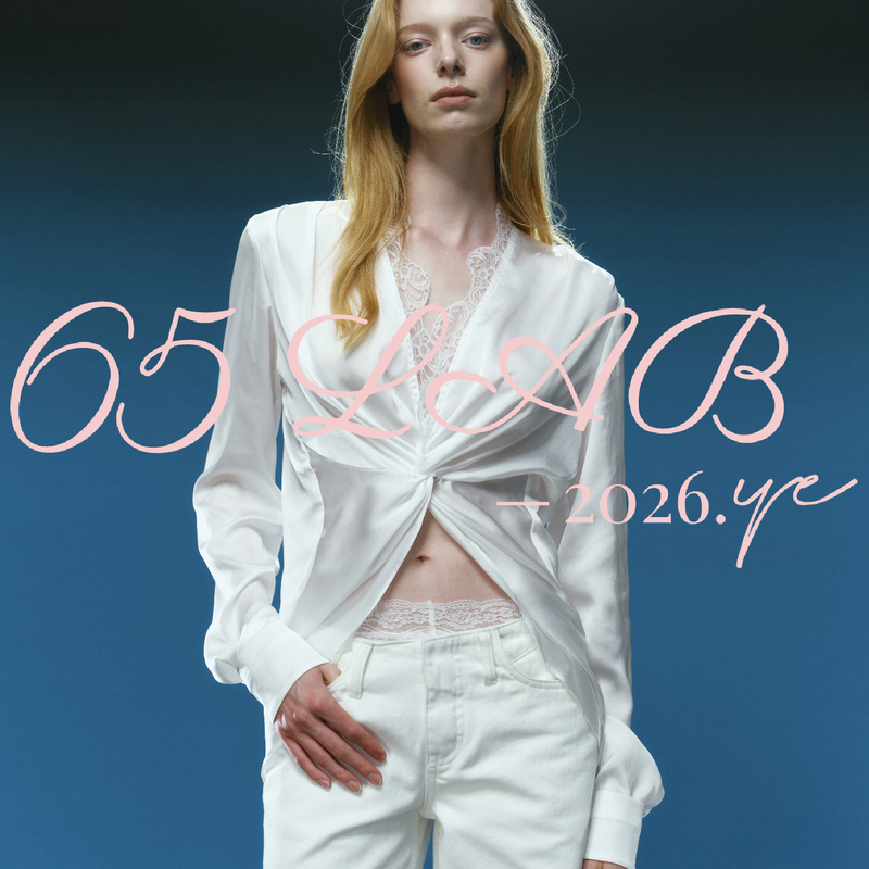 65Lab* "Satin Lace" Heavy-Duty Satin Lace Patchwork Twist-Knot Shirt