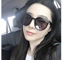 Sunglasses female Korean version of the tide big face round face anti-ultraviolet personality street shot wild polarized sunglasses net celebrity star