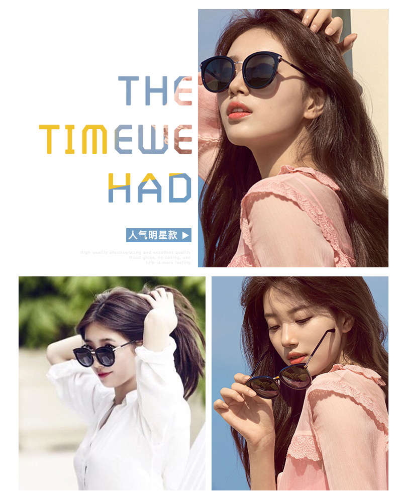 Kính râm nữ 2018 mới phiên bản Hàn Quốc của thời trang thủy triều phong cách Harajuku mặt dài mặt tròn kính râm nữ chống tia UV kính rayban nữ