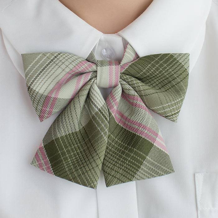 【梗豆物语】JK制服格裙同款 抹茶格领结