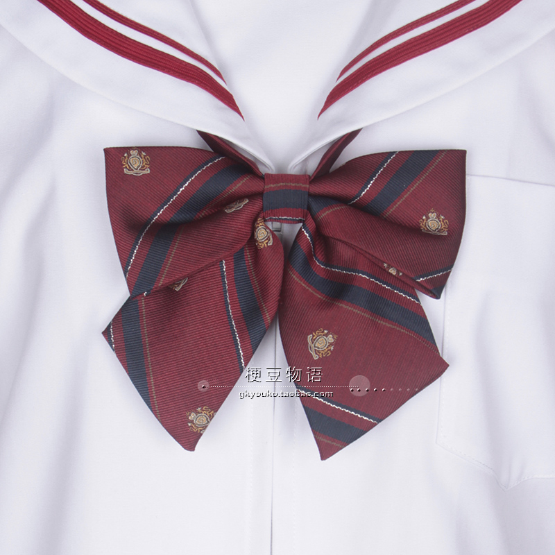 JK制服配饰  日本学生制服领结 皇冠柄斜角 百搭款 乐天同款 4色