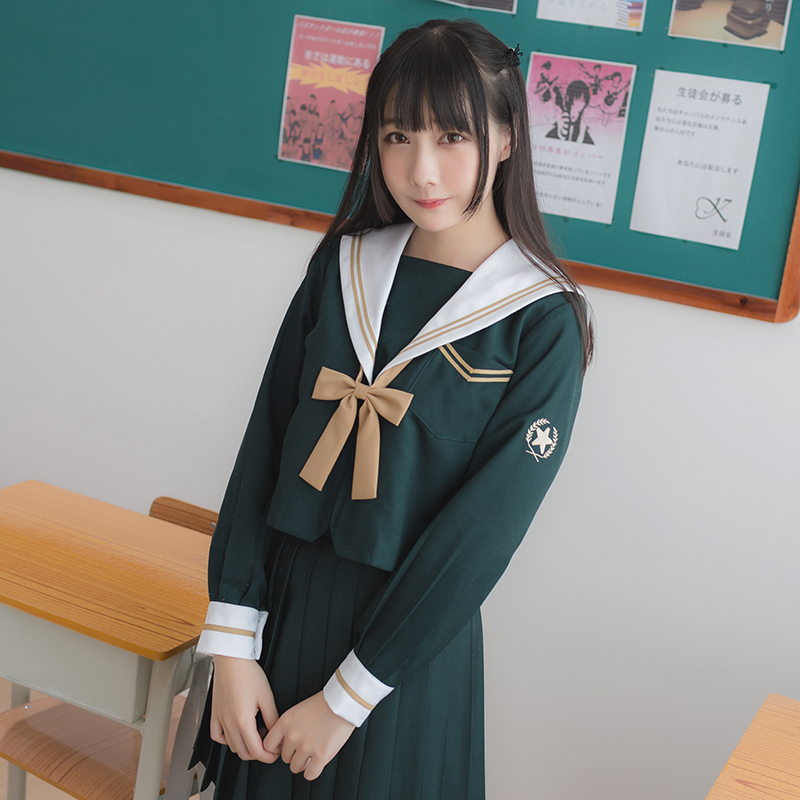 【定金】梗豆JK制服优等生墨绿色白领金二本冬服kyouko秋冬新品