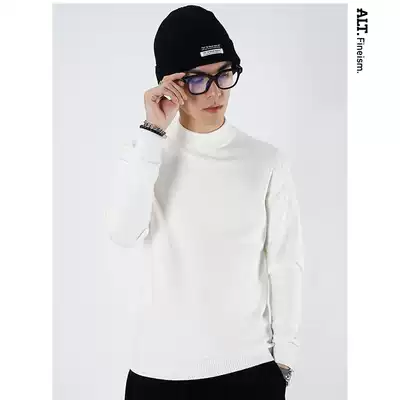 ALT Korean version of autumn and winter solid color sweater trend personality round neck couple casual long-sleeved pullover base shirt