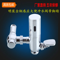 All-copper induction plus pedal flusher induction foot-stepping squatting toilet stool Flushing Valve Flusher