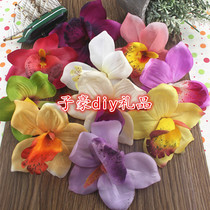 DIY simulation large Cymbidium Thai orchid silk flower fake flower orchid flower DIY hat decorative flower 12CM