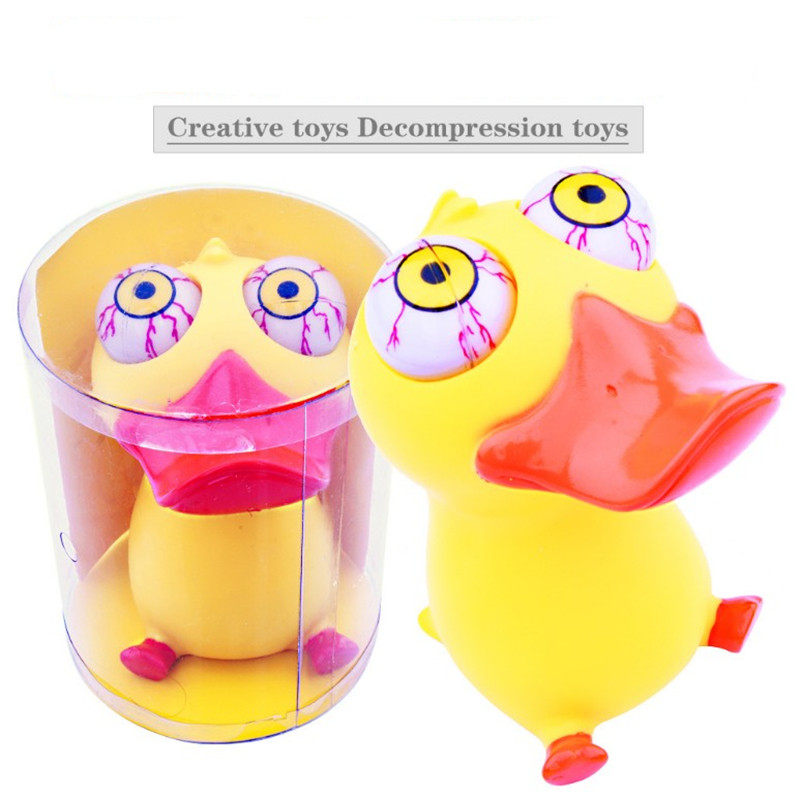Shaking toys with decompression toys Pinch music squeeze eye-popping doll duck adult creative whole person decompression vent female