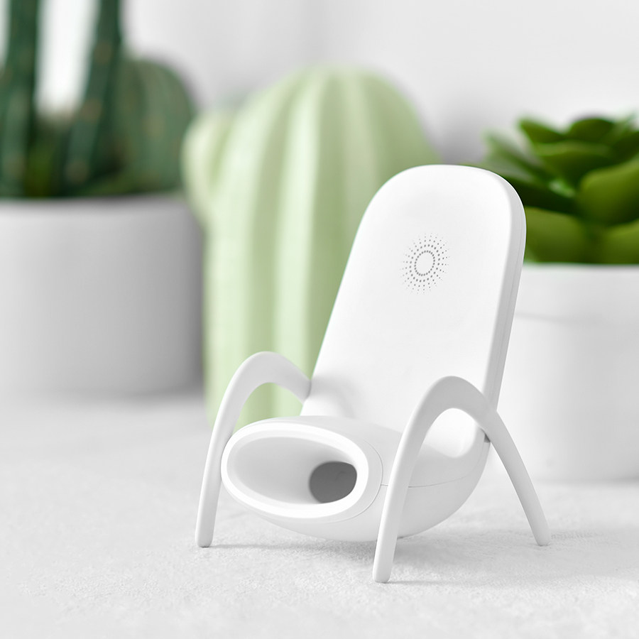 Small chair mobile phone Qi wireless charging base bracket suitable for Apple Android INS style wireless charger