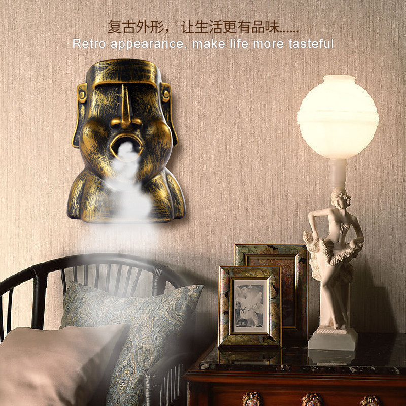 3D Moai stone portrait humidifiers creative relive island moai incense machine personality to blame home sand sculptures humidifiers