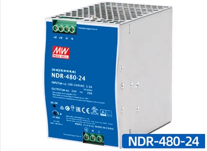 NDR-480-24 Taiwan Mingwei 480W24V20A rail switching power supply ultra-thin industrial DC PFC