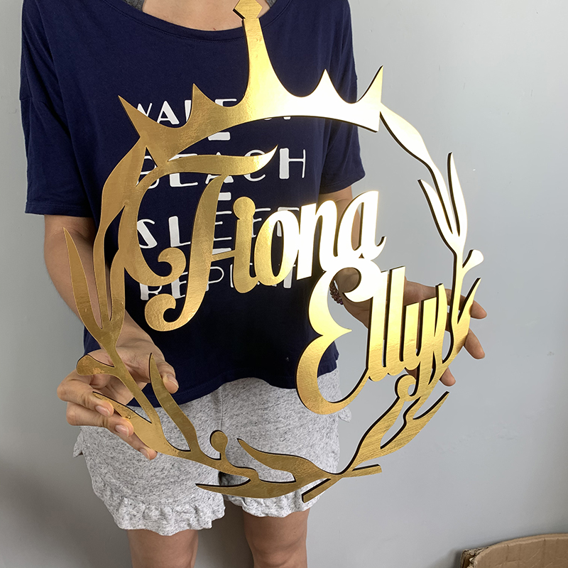 Creative custom wedding gold listed decoration alphabet custom gold face - face exclusive