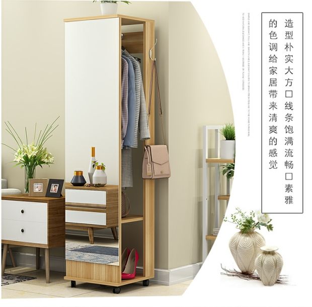 Gương rộng toàn thân gương đơn giản thay đồ gương tủ quần áo lưu trữ gương lập thể phòng ngủ phòng khách thay đồ gương quần áo phù hợp gương - Gương gương trong phòng ngủ