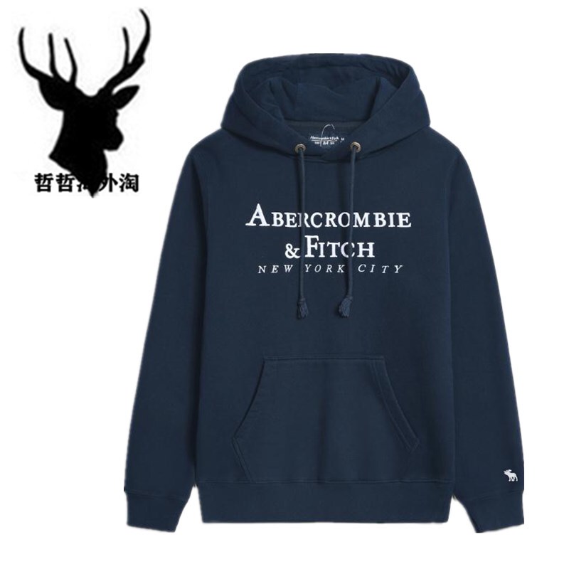 American Abercrombie & Fitch Men's Af Classic Deer Print Fleece Pullover Hoodie Thickened Jacket American Abercrombie & Fitch Men's Af Classic Deer Print Fleece Pullover Hoodie Thickened Jacket