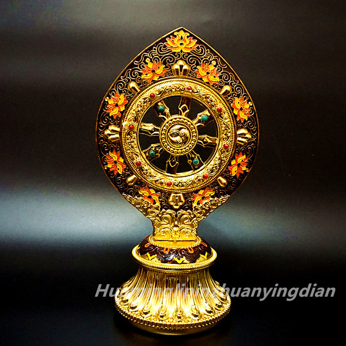 Painted Nepalese craft Falun Bao Buddhist supplies Tantra can turn the large Falun ornament 27 cm large