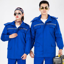 Anti-static work clothes cotton clothes mens gas station winter clothes cotton clothes electronic chemical factory work clothes workshop suits gas clothes