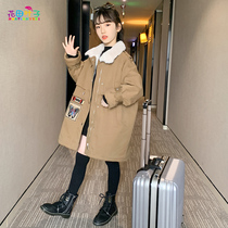 Girls cotton-padded clothes 2020 new childrens parker coat autumn and winter thick winter clothes big children down cotton clothes